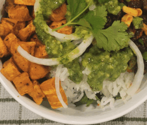Roasted Sweet Potato & Black Bean Bowl
