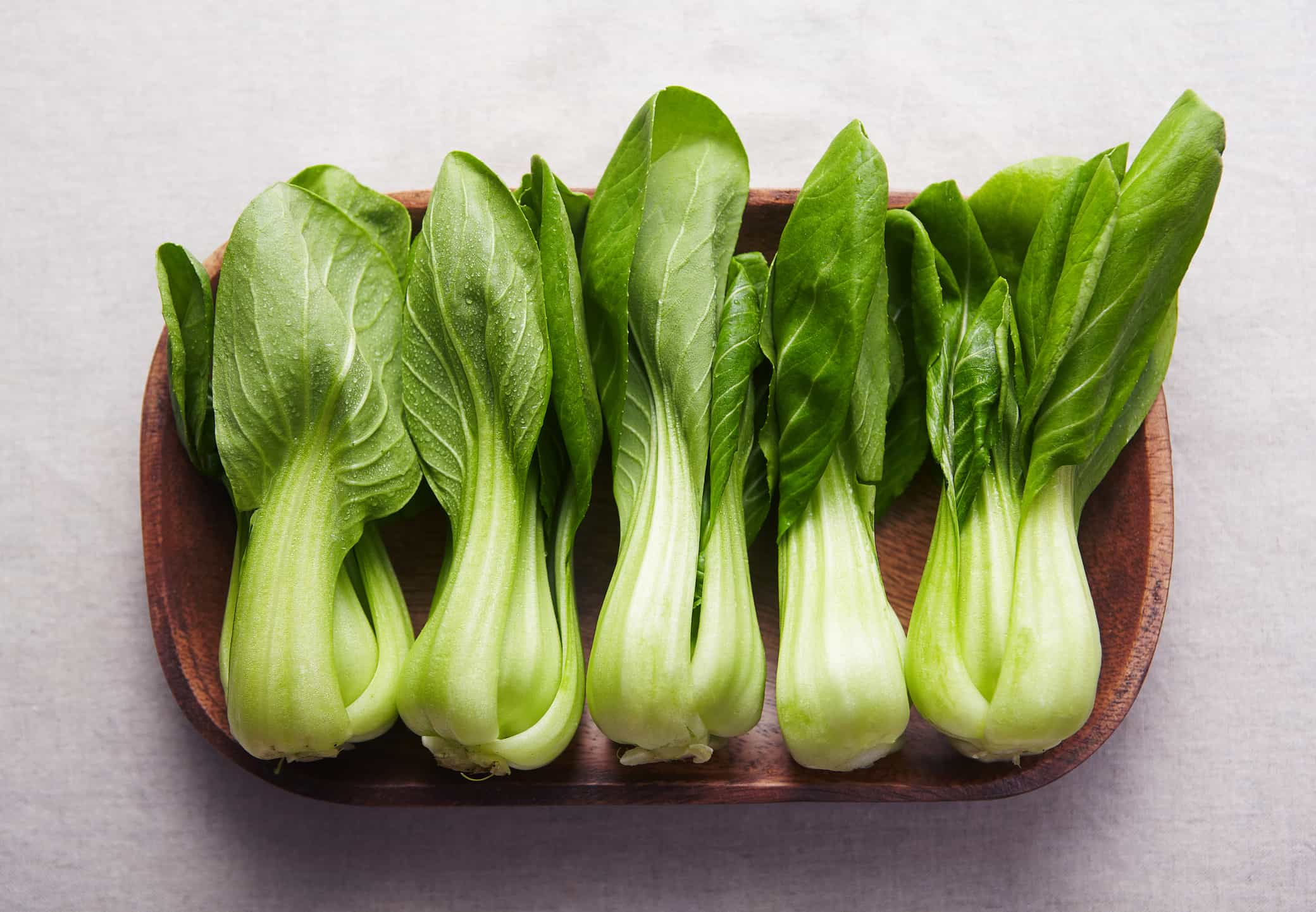 Photo of Bokchoy from Above on Cutting Board
