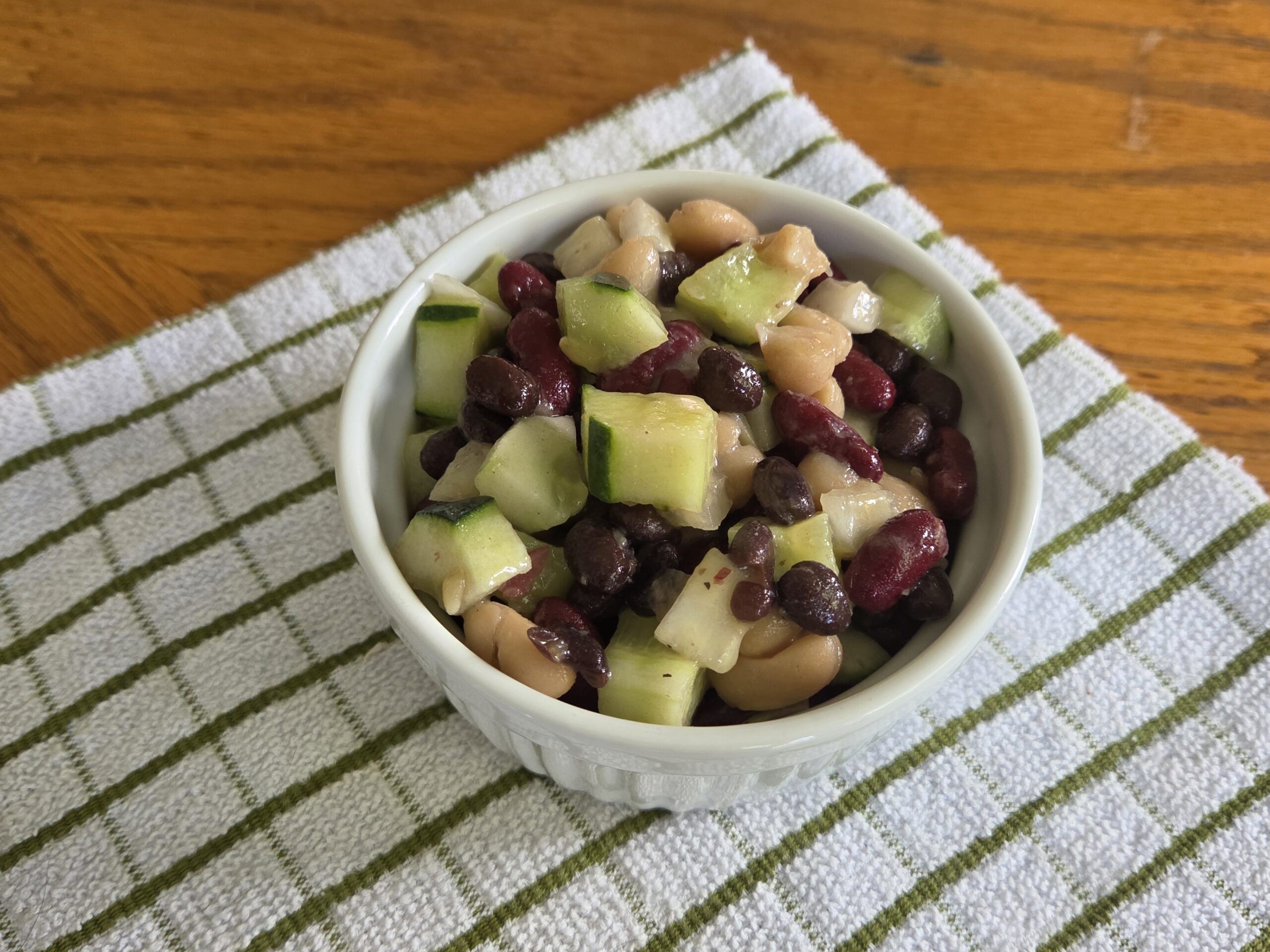 Photo of a Three Bean Cucumber Salad